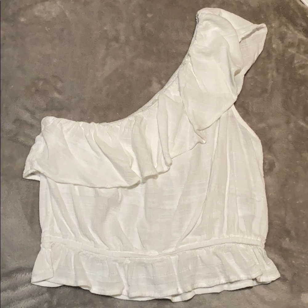 Ruffle One Shoulder Tank